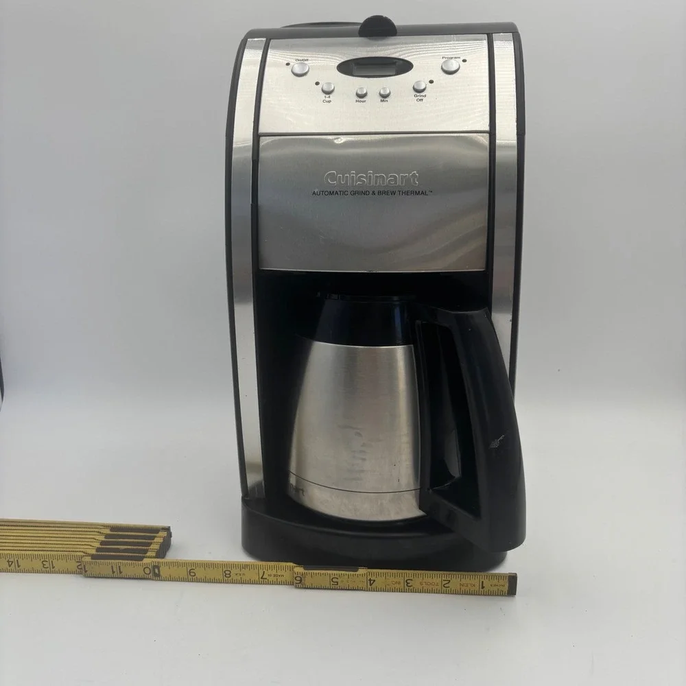 Cuisinart Coffee Maker Silver Good Automatic Grind & Brew Thermal DGB-650BC